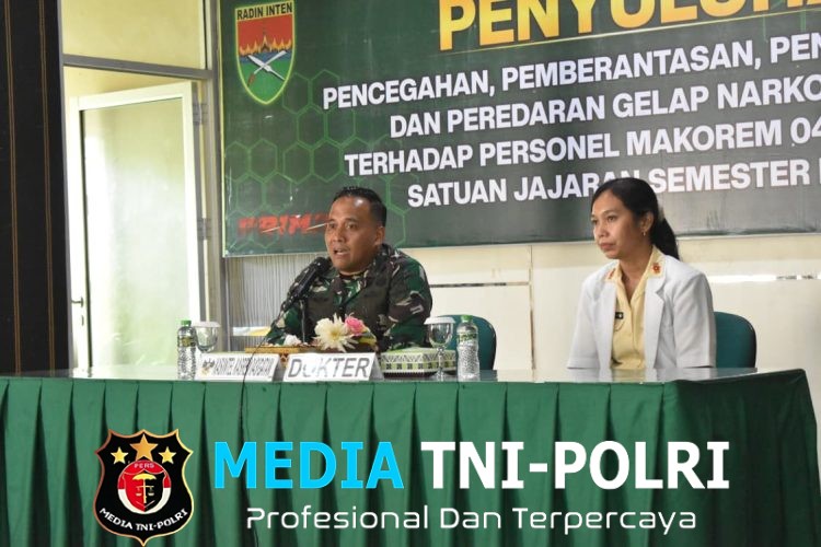 Jaga Disiplin-Cegah Pelanggaran, Prajurit dan PNS Korem 043/Gatam Ikuti Penyuluhan P4GN