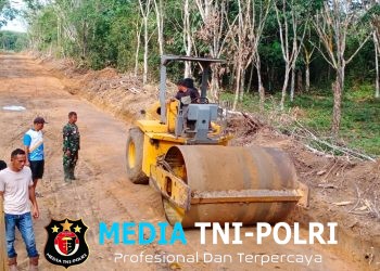 TMMD Ke-128 Kodim 0402/OKI, Progres Pembangunan Jalan di Desa Pematang Sukatani Hampir Rampung 100 Persen