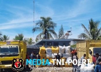 Sinergi TNI AL Dengan Aparat Gabungan Gagalkan Penyelundupan Ballpress Ilegal di Sumatera Utara