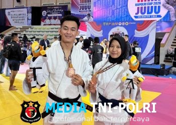 Atlet Judo Asal Polres Tanggamus Raih Juara III Beregu Mix di Kapolri Cup 2026
