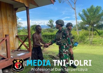 Hangatkan Kebersamaan di Papua Pegunungan, Satgas Yonif 521/DY Gelar Anjangsana di Distrik Elelim
