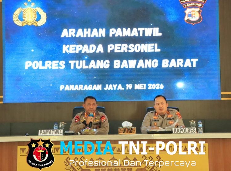 Polres Tulang Bawang Barat menerima Kunjungan dan Arahan dari Pamatwil Polda Lampung