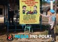 Polsek Tanjung Raja Pasang Banner Larangan Kendaraan Bodong, Edukasi Warga Tingkatkan Kesadaran Hukum