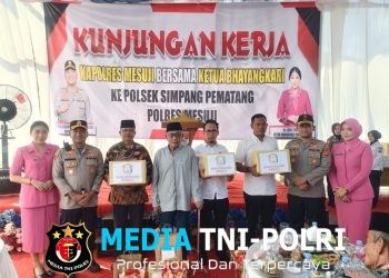 Kunjungan Kerja ke Polsek Simpang Pematang, Kapolres Mesuji Tekankan Sinergitas dan Pelayanan Prima