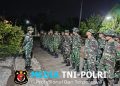 Jaga Kedisiplinan dan Evaluasi Kerja, Danramil 02/Karangmalang Pimpin Apel Malam Satgas TMMD ke-128 di Desa Puro