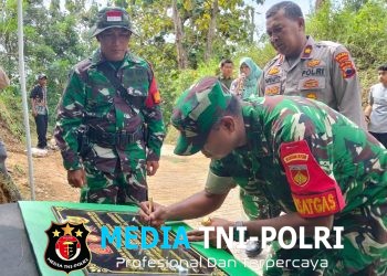 Resmikan Jalan Hasil TMMD Di Desa Hargantoro, Ini Harapan Dandim Wonogiri
