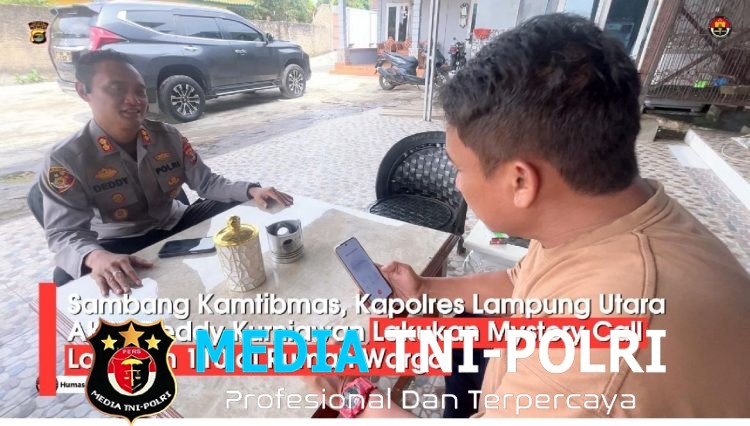 Sambang Kamtibmas, Kapolres Lampung Utara AKBP Deddy Kurniawan Lakukan Mystery Call Layanan 110 di Rumah Warga