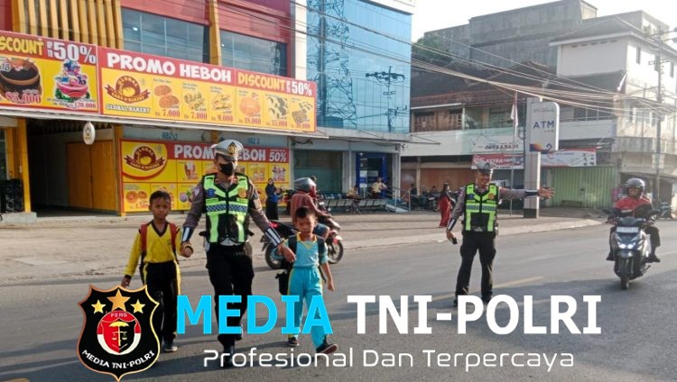 Satlantas Polres Tanggamus PAM Rawan Pagi di Sejumlah Titik Keramaian