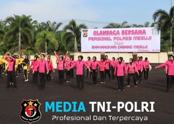 Jaga Kebugaran dan Keakraban, Polres Mesuji Gelar Olahraga Bersama Personel dan Bhayangkari