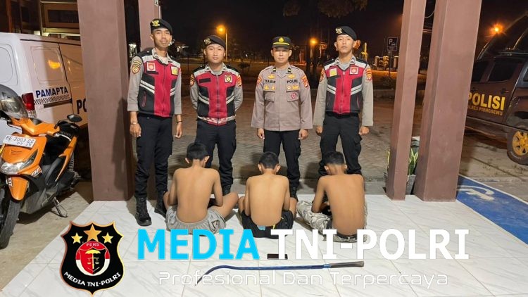 Polisi Gagalkan Aksi Tawuran di Pringsewu, 3 Remaja dan Celurit Diamankan