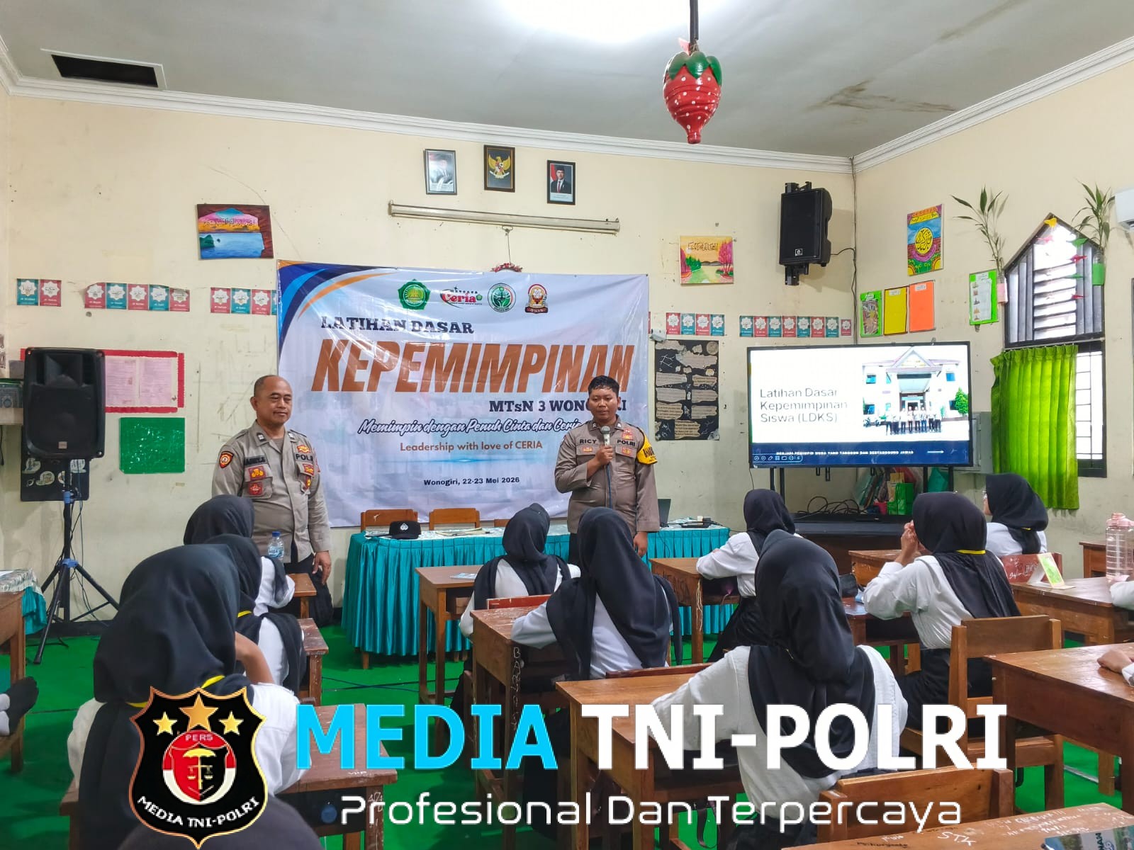 Polsek Purwantoro Tanamkan Jiwa Kepemimpinan dan Anti Bullying ke Pelajar MTsN 3 Wonogiri