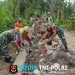 Antisipasi Genangan dan Banjir, Koramil Jenar bersama Warga Bahu-Membahu Buat Parit