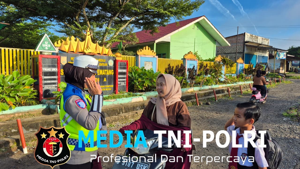 Jaga Keselamatan Siswa SDN 8 Simpang Pematang, Satlantas Polres Mesuji Gencarkan Pam Rawan Pagi