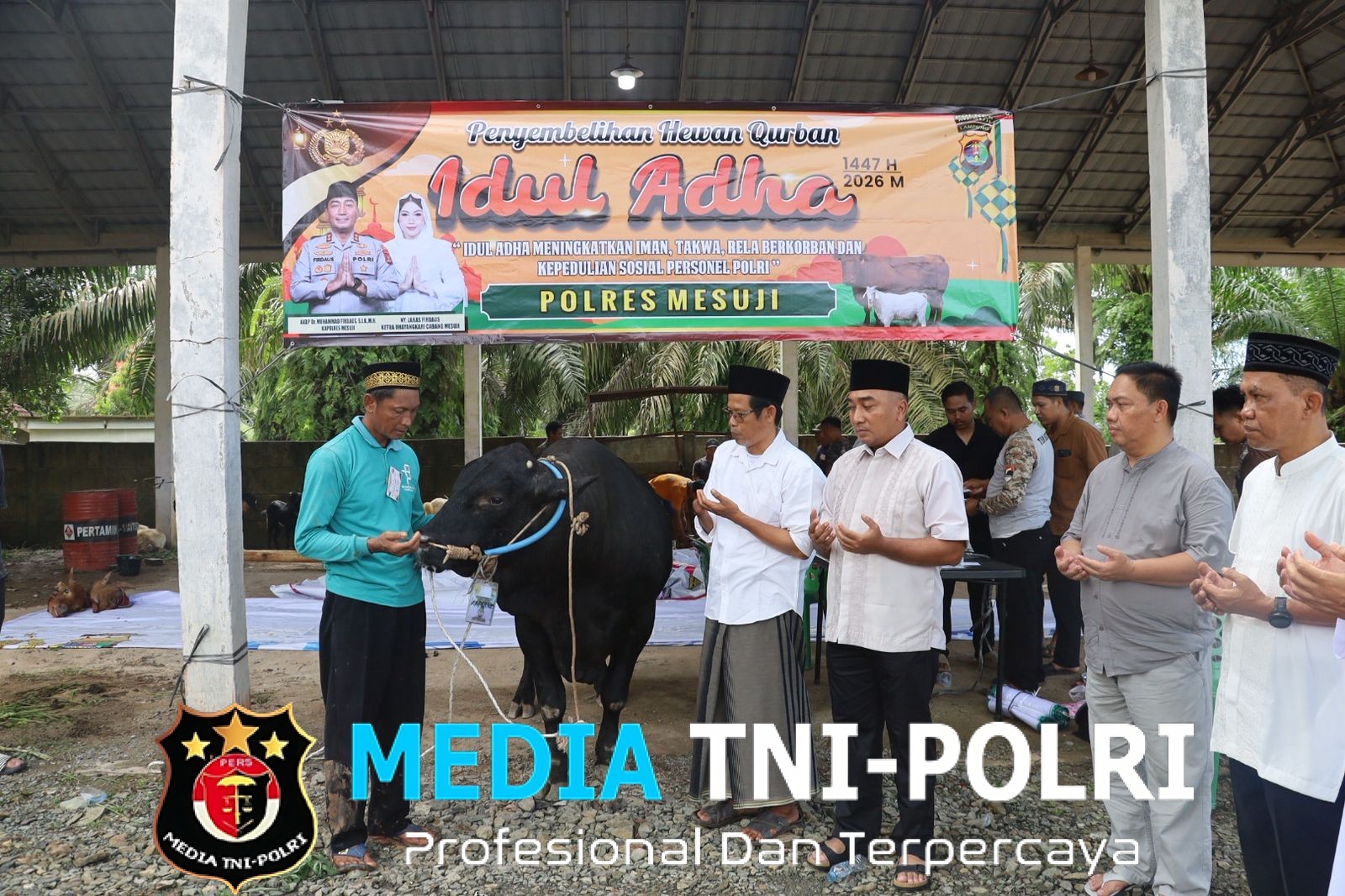 Rayakan Idul Adha 1447 H, Polres Mesuji Sembelih 6 Sapi dan 13 Kambing untuk Berbagi Berkah