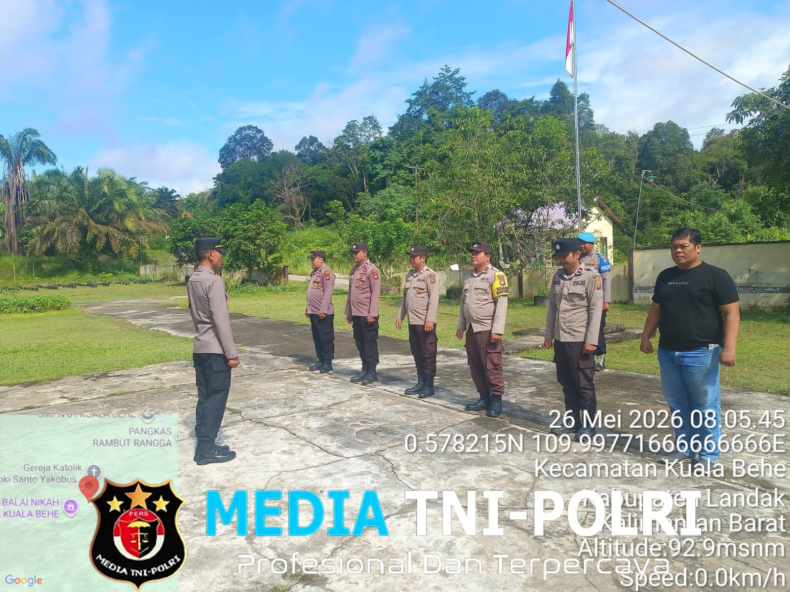 Pimpin Apel Pagi Perdana Kapolsek Kuala Behe Tekankan Anggota Untuk Disiplin Dan Beri Pelayanan Prima Kepada Masyarakat