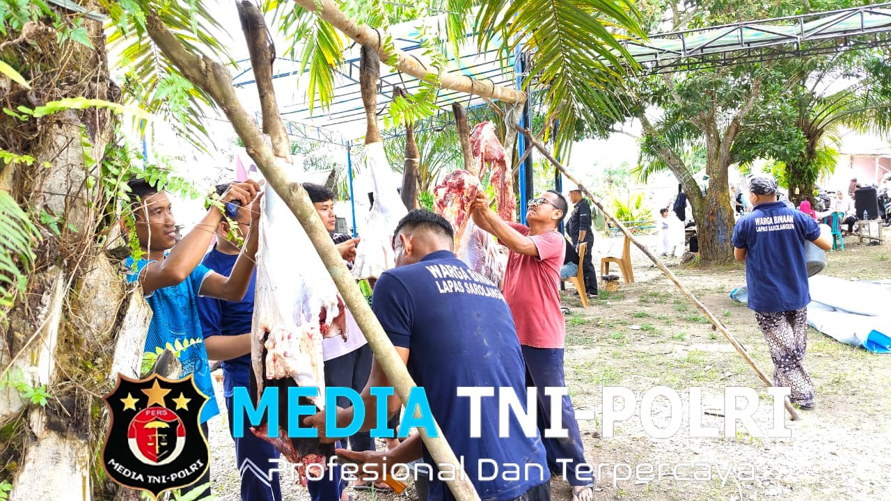 Lapas Kelas IIB Sarolangun Gelar Salat Iduladha dan Pemotongan Hewan Kurban, Wujud Kepedulian dan Kebersamaan