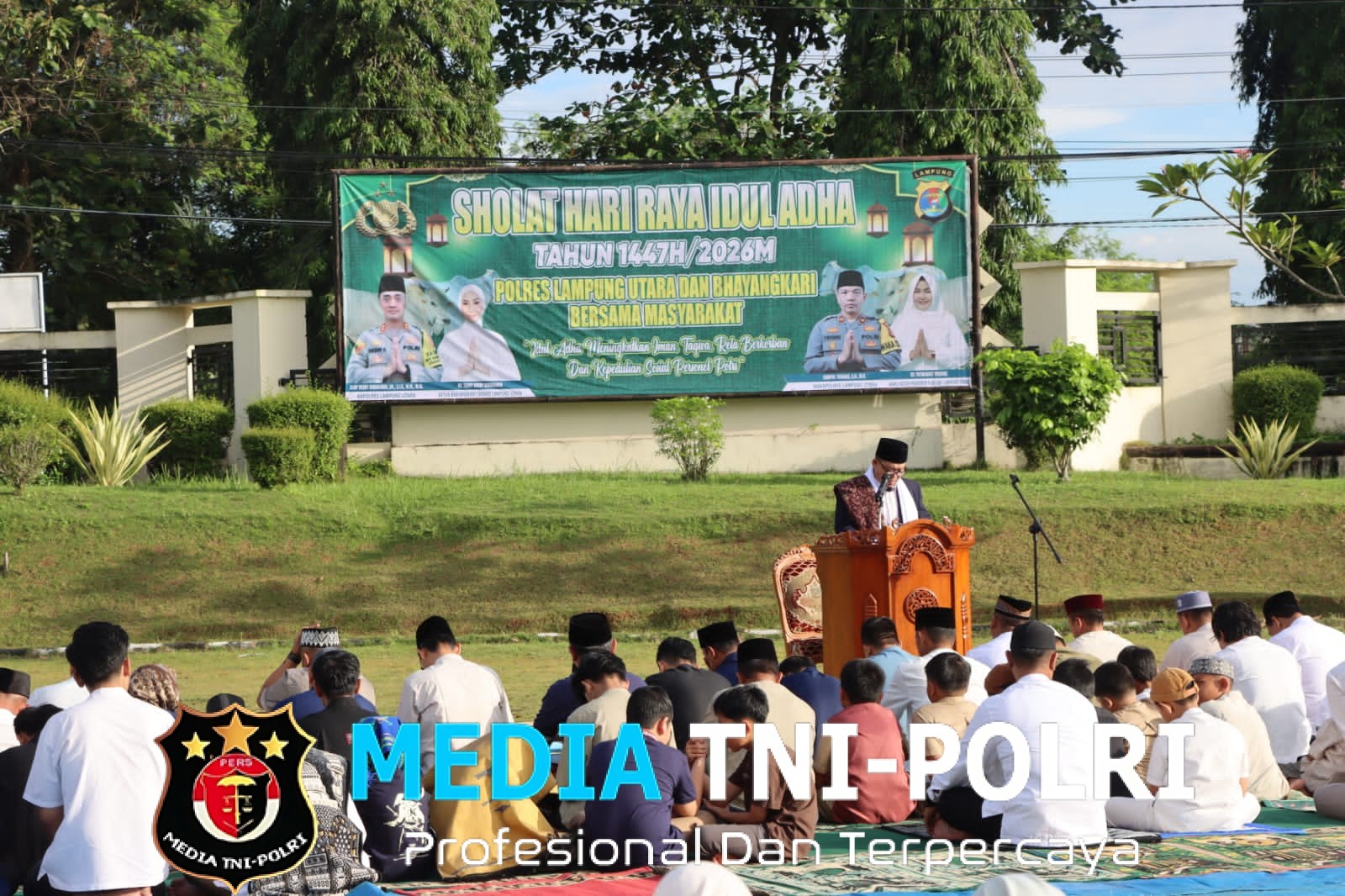Polres Lampung Utara Gelar Sholat Idul Adha 1447 H dan Open House Bersama Masyarakat