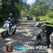 Antisipasi Kecelakaan Lalu Lintas, Satlantas Polres Tanggamus Tangani Tumpahan Solar di Jalan Batu Keramat