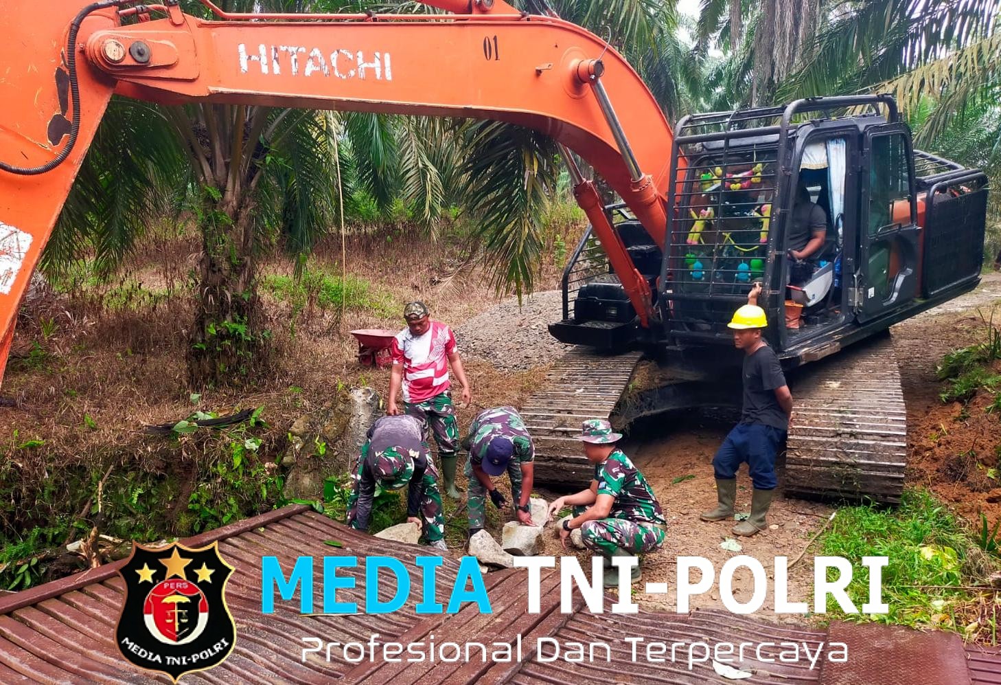 Kodim 0209/LB Rampungkan Pembangunan Jembatan Beton Penghubung Dusun IV Purwosari dan Desa Pulo Jantan