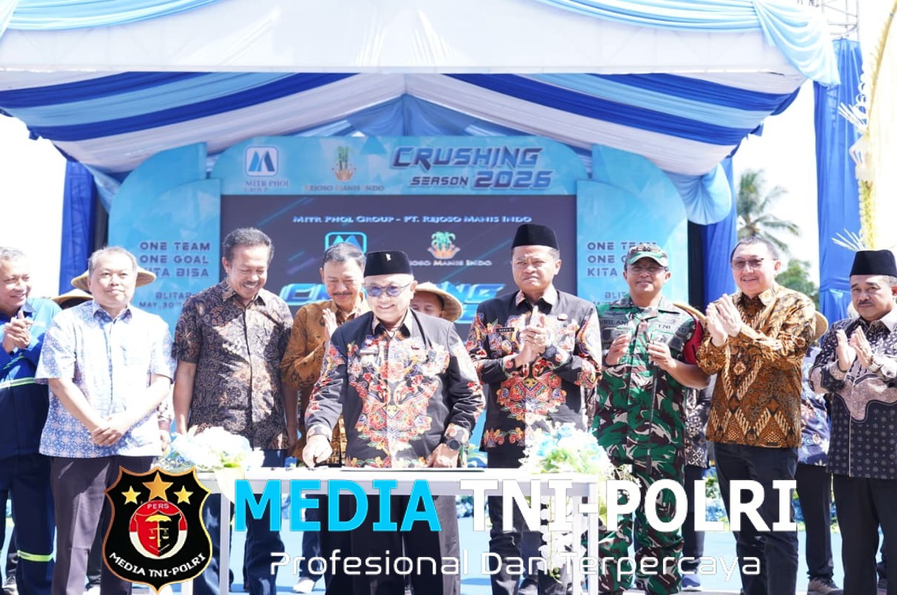 Dandim 0808/Blitar Dampingi Bupati Dan Forkopimda Hadiri Manten Tebu 2026 Di PG Rejoso Manis Indo
