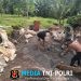 Demi Terwujudnya Impian Warga, Babinsa dan Warga Rap-Rap Kebut Struktur Angkur Jembatan Perintis Garuda