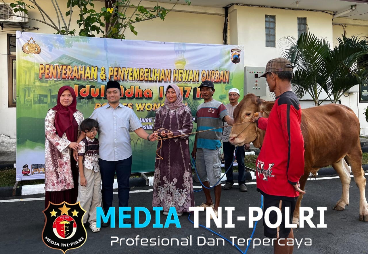 Polres Wonogiri Sembelih 8 Sapi dan 25 Kambing pada Idul Adha 1447 H, Daging Qurban Dibagikan ke Warga dan Ponpes