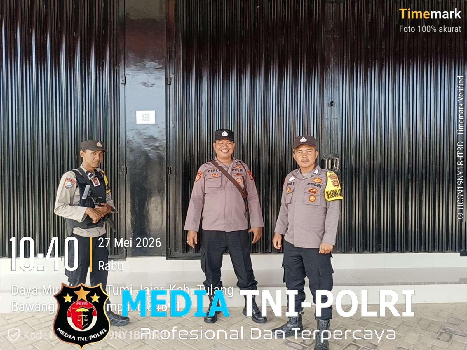 Polres Tulang Bawang Barat Laksanakan Patroli QR Janji Jaga di Titik Rawan Kriminalitas