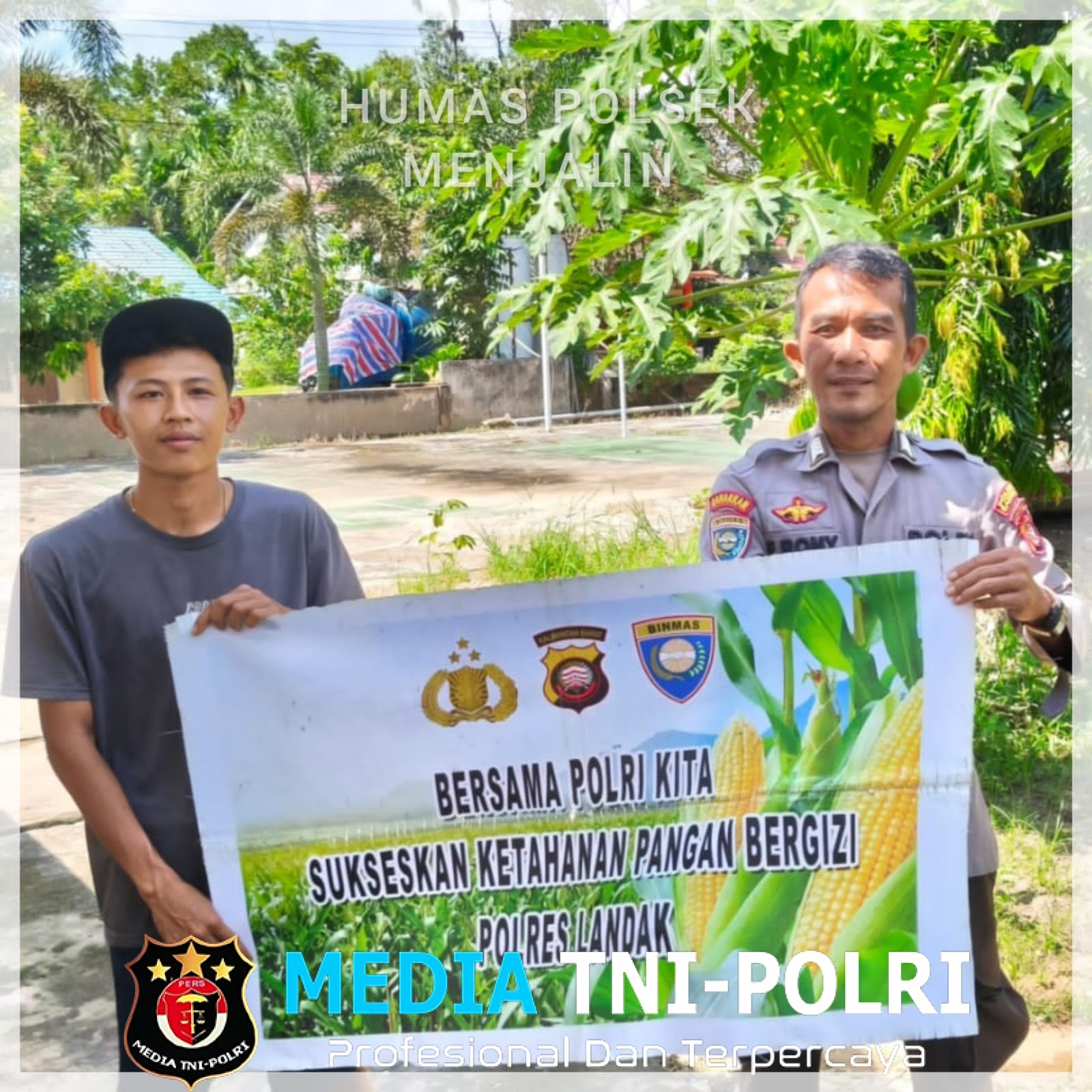 Polsek Menjalin Sampaikan Himbauan Dukungan Program Ketahanan Pangan Bergizi kepada Masyarakat