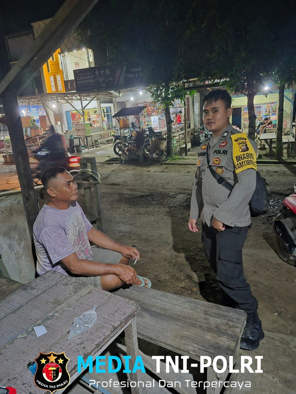 Personel Subsektor Sompak Intensifkan Patroli Malam, Wujudkan Situasi Kamtibmas Tetap Kondusif