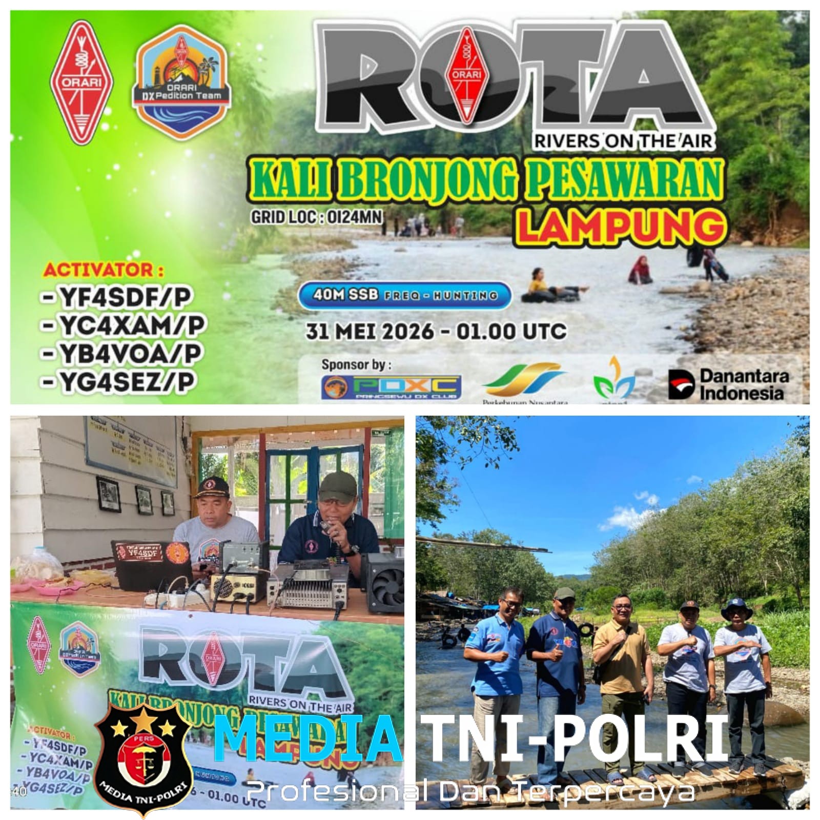 ORARI DXpedition & Pringsewu DX Club Gelar Rivers On The Air Di Kali Bronjong
