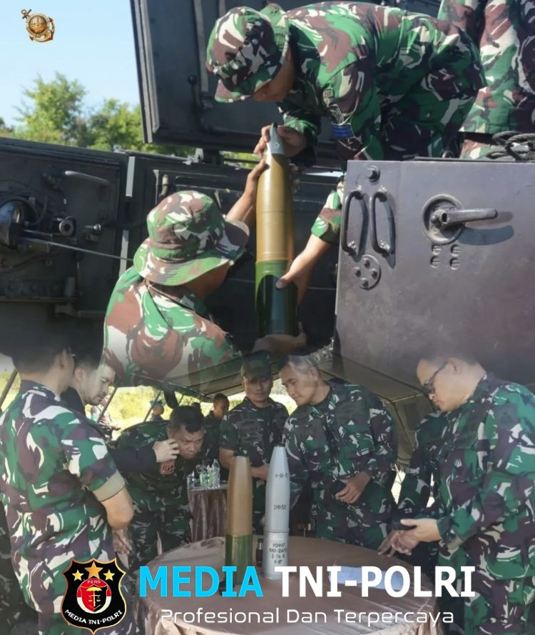 Optimalkan Daya Gempur Ranpur, Korps Marinir Sukses Gelar Uji Fungsi Amunisi Kaliber 100 MM