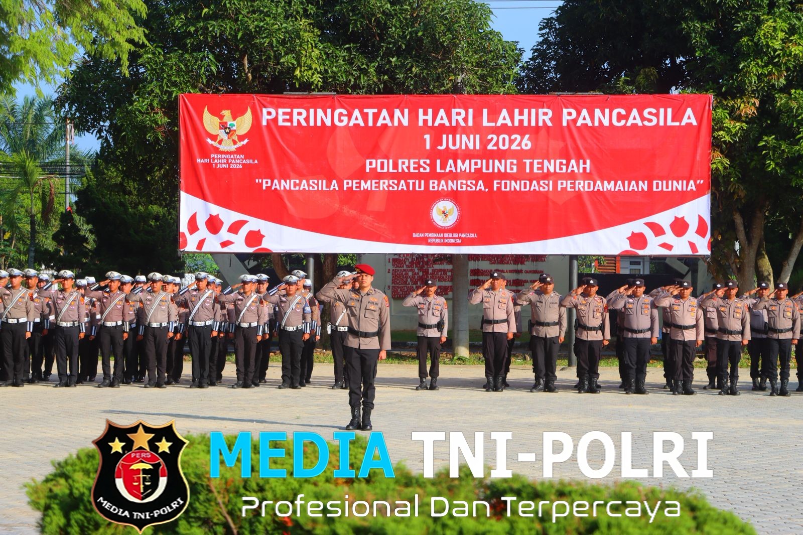Polres Lampung Tengah Gelar Upacara Peringatan Hari Lahir Pancasila 2026, Teguhkan Semangat Kebangsaan dan Pengabdian kepada Masyarakat
