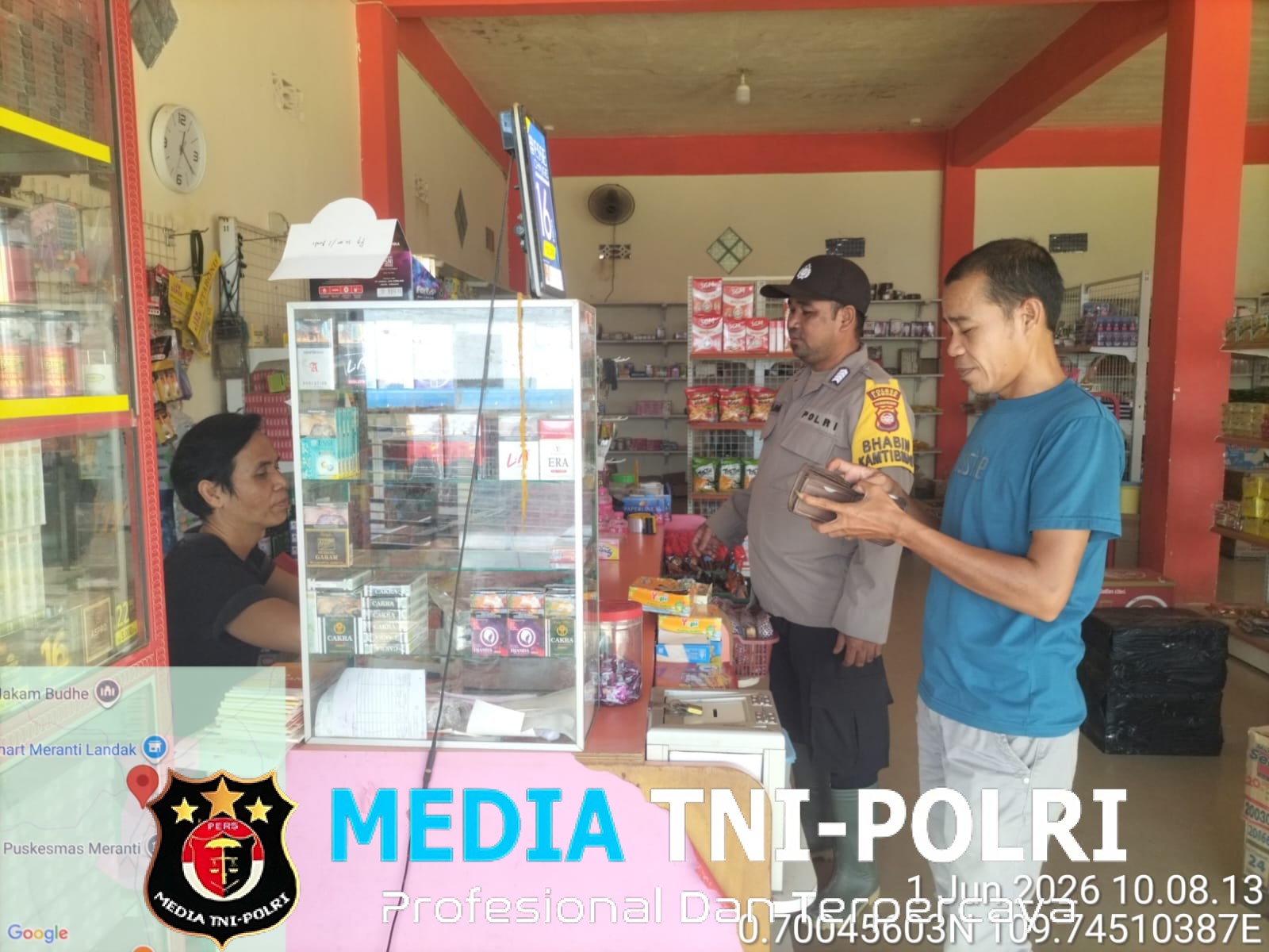 Ciptakan Rasa Aman, Polisi Turun Langsung Berikan Imbauan kepada Pemilik Toko