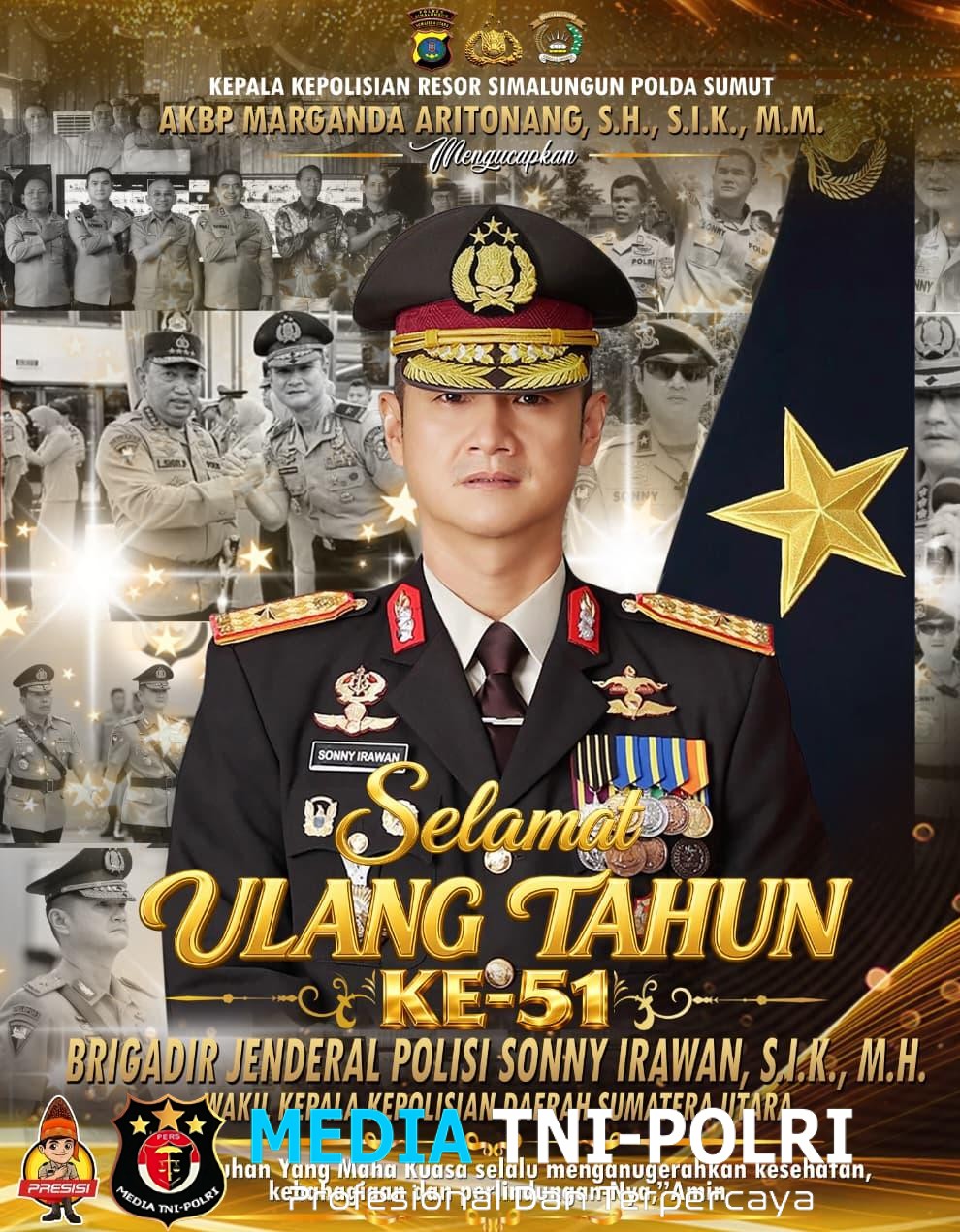 Kapolres Simalungun Sampaikan Ucapan HUT ke-51 Wakapolda Sumut Brigjen Pol Sonny Irawan Doa dan Harapan untuk Pemimpin yang Berdedikasi