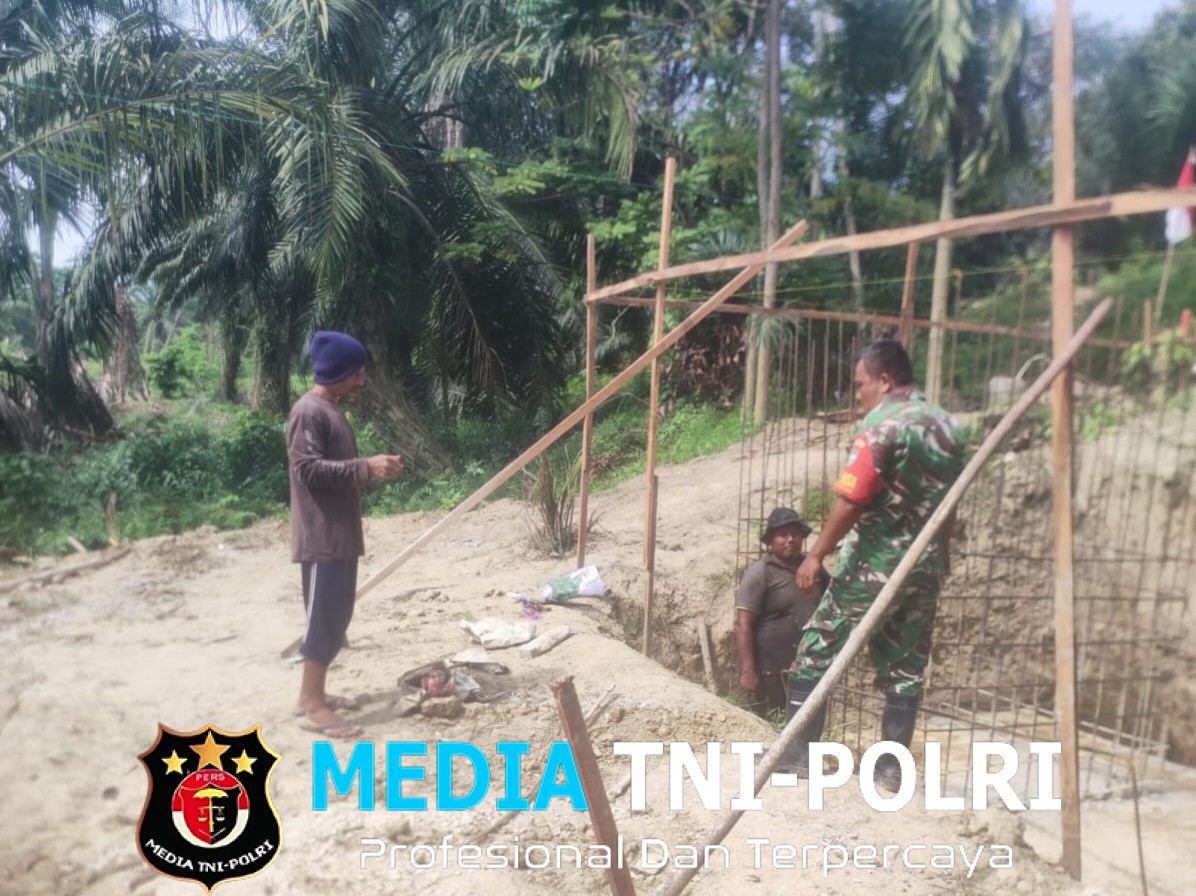 Kodim 0103/Aceh Utara Terus Dorong Pembangunan Jembatan Perintis di Langkahan