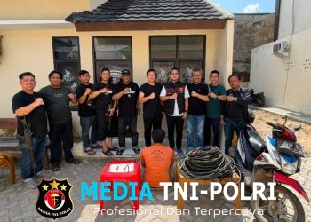 Kepergok Saat Mencuri Kabel Tower, Pria ini Diamankan Polsek Terbanggi Besar