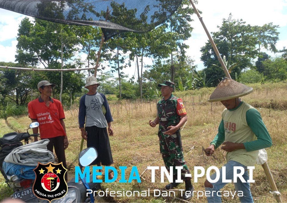 Dukung Ketahanan Pangan, Babinsa Kaweron Bersama Poktan Ngudibogo III Rencanakan Kerja Bakti Irigasi