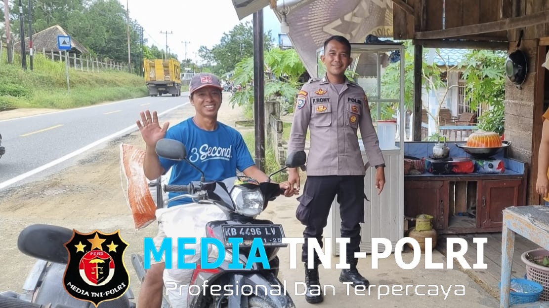 Patroli Rutin Siang Hari, Personel Polsek Menjalin Ajak Warga Jaga Kamtibmas Kondusif