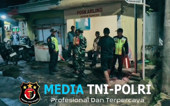 Patroli Jaga Kondusivitas, Koramil Dan Linmas Sisir Wilayah Jatipurno