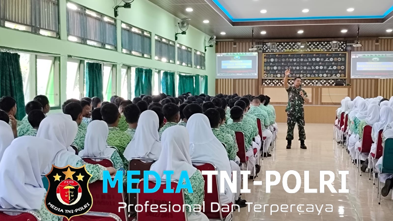 Tanamkan Jiwa Nasionalisme Sejak Dini, Koramil Teras Gembleng Pelajar SMAN 1 Teras dengan Wawasan Kebangsaan