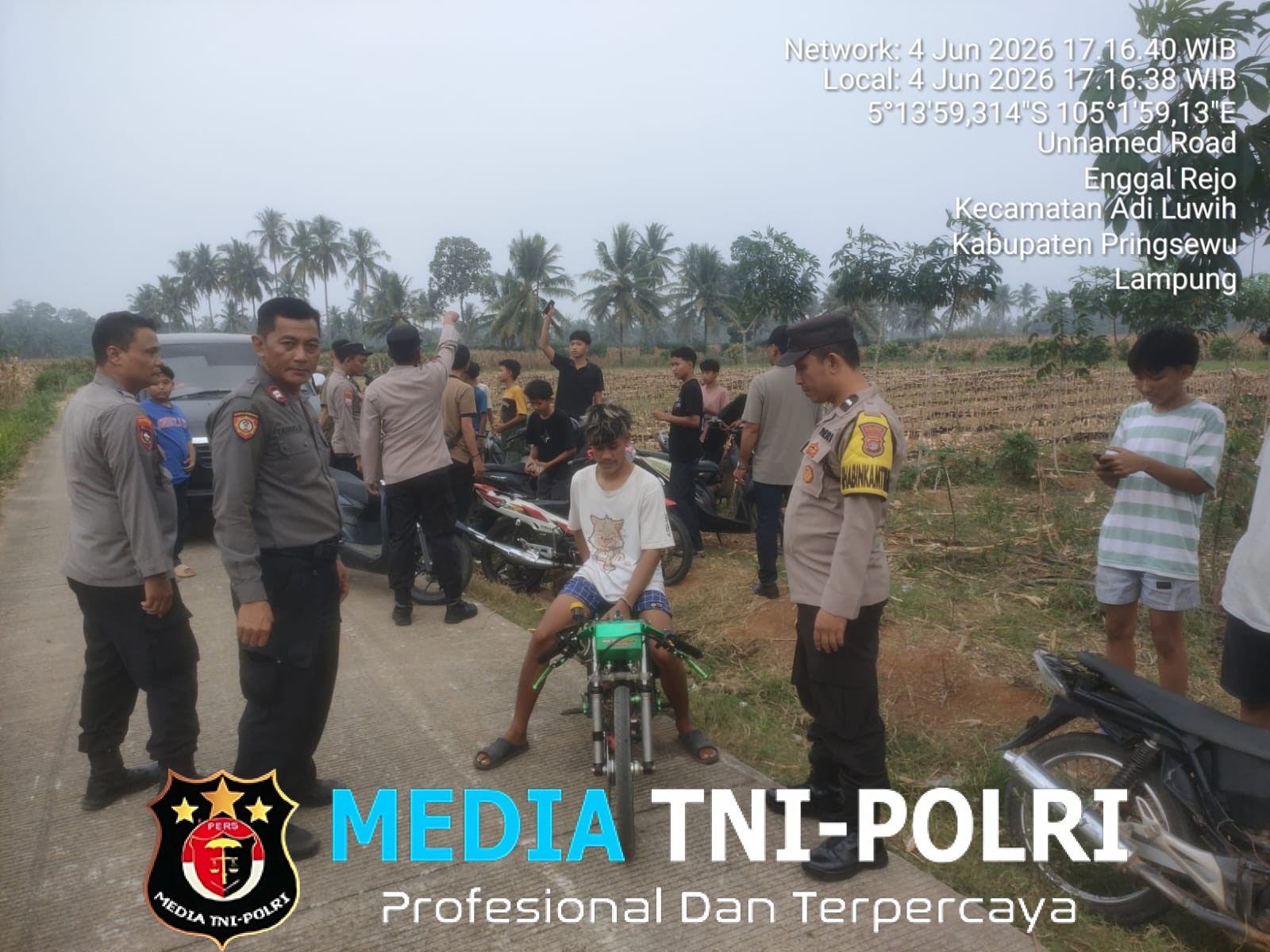 Grebek Balap Liar Di Adiluwih, Polisi amankan puluhan Remaja dan Belasan Sepeda Motor
