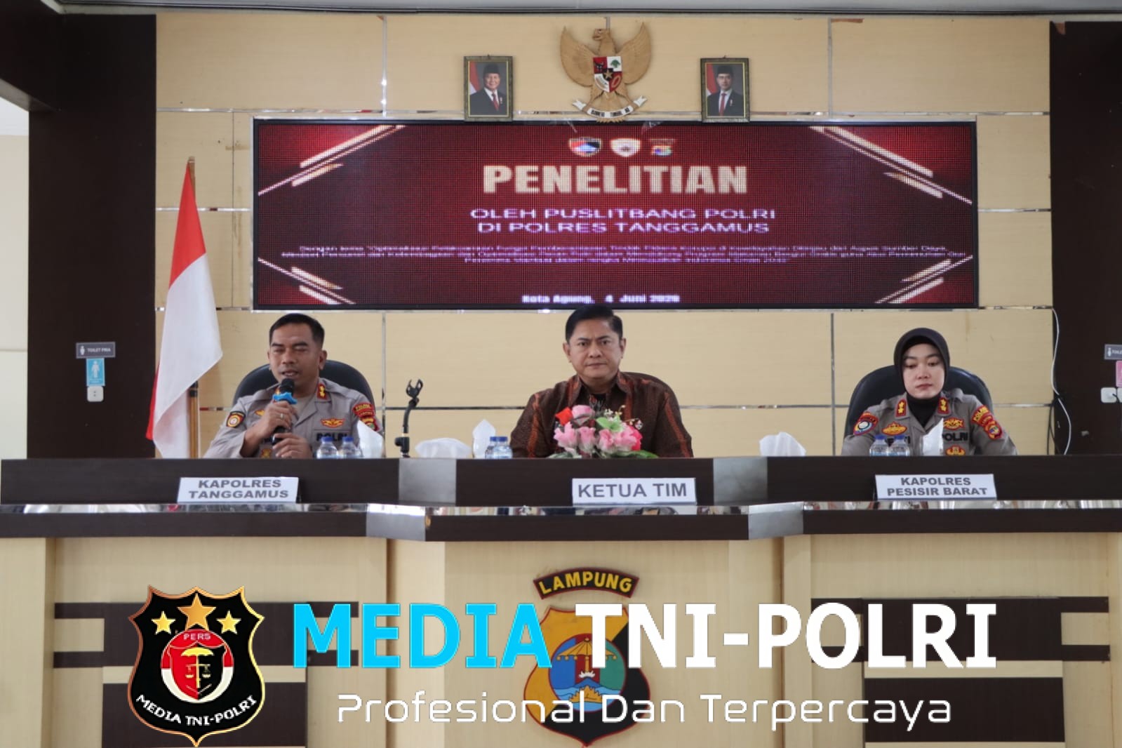 Puslitbang Polri Gelar Penelitian di Polres Tanggamus, Bahas Pemberantasan Korupsi dan Program MBG