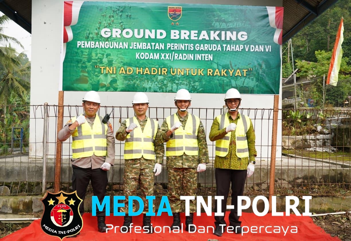 Kasrem 043/Gatam Pimpin Ground Breaking Pembangunan 30 Jembatan Perintis Garuda Tahap V dan VI Di Provinsi Lampung