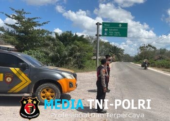 Perkuat Pengamanan, Sat Samapta dan Sat Lantas Polres Mesuji Gelar Patroli Janji Jaga di Titik Krusial