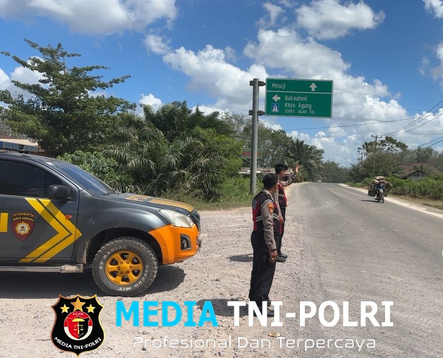 Perkuat Pengamanan, Sat Samapta dan Sat Lantas Polres Mesuji Gelar Patroli Janji Jaga di Titik Krusial