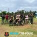 Satgas Yonif 123/Rajawali Bangun Lapangan Voli di Kampung Sahapikya, Tumbuhkan Semangat Kebersamaan Warga