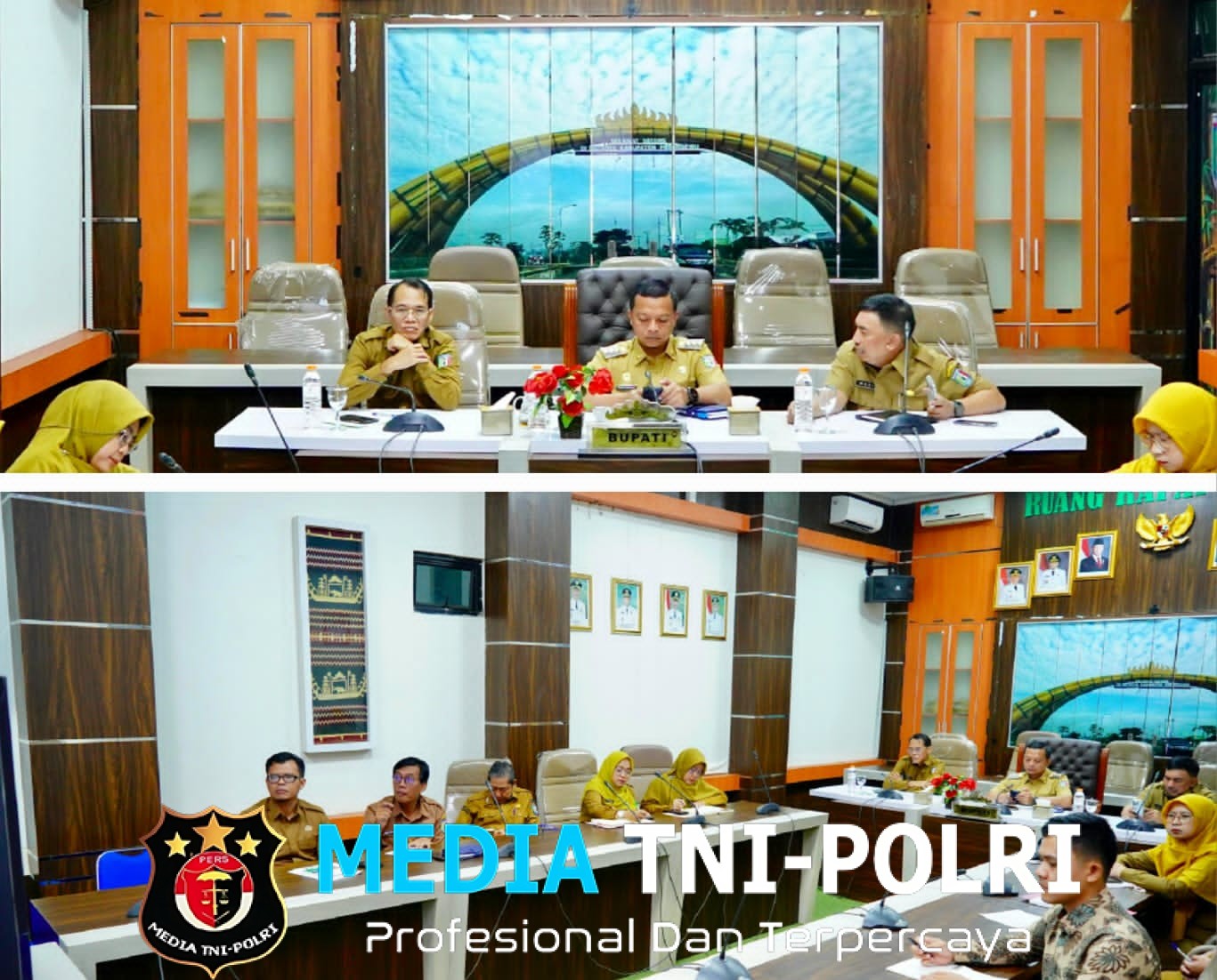Bupati Pringsewu Ikuti RDP Tiga Kementerian Dengan Komisi II DPR RI Secara Virtual