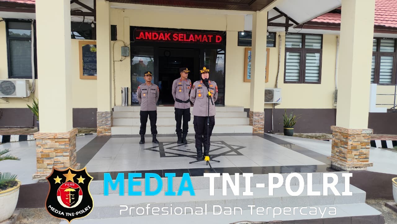 Polres Landak Laksanakan Kegiatan Alarm Steeling, Tingkatkan Kesiapsiagaan Personel dan Pengamanan Mako