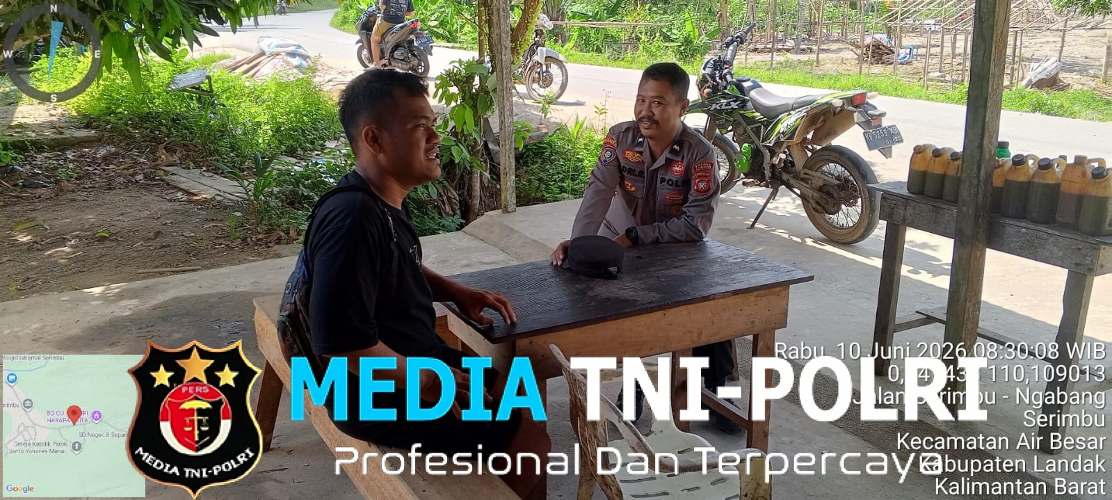 Ngobrol Santai Bersama Warga, Polisi Ingatkan Bahaya Kunci Motor yang Masih Melekat