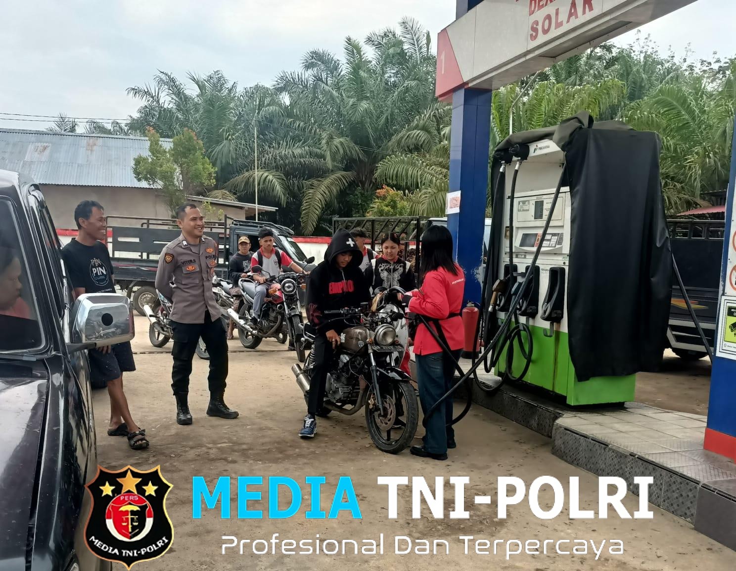 Patroli dan Sambang SPBU, Polsek Menjalin Antisipasi Penyalahgunaan BBM Bersubsidi